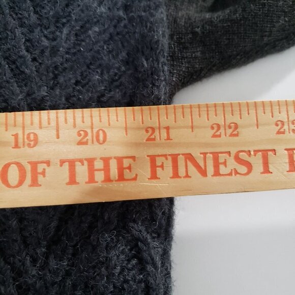 Woolrich Sweater Dress Gray Knit Chevron Zig Zag Pullover Mock Neck Womens Large - Picture 10 of 11